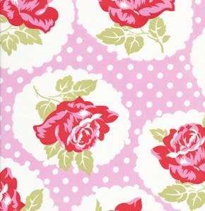FQ   LULU ROSE   PINK with DOTS COTTON FABRIC  