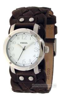FOSSIL Uhr Damenuhr JR1290 Lederband Uhren Damenuhren braun geflochten 