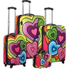 Heys Novus Art Hearts Tempo 4 Piece Set    & Return 