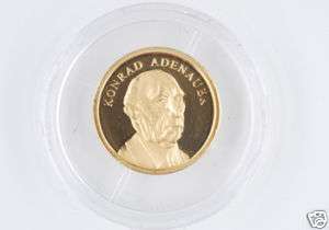 Medaille Kostbarkeiten in Gold 585 Konrad Adenauer  