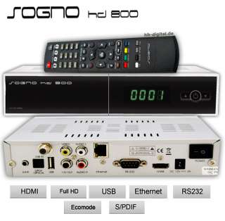 HDTV SAT Receiver Sogno HD800 800 LAN Easy Find Camping  