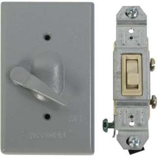 Weatherproof Electrical Box Lever Switch Cover with Single Pole Switch 