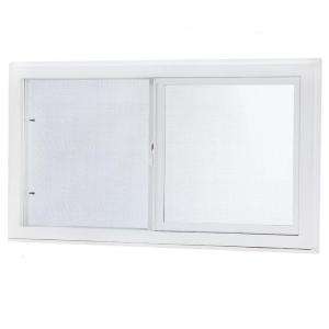 TAFCO WINDOWS Vinyl Slider Window, 32 in. x 16 in., White with Dual 