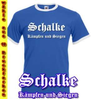 Schalke T Shirt  Kämpfen & Siegen  S XXL  Retrostyle  