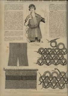 RARE LOT 1921 clothing CROCHET PATTERNS  