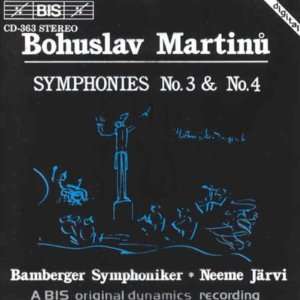 Martinu Sinfonien 3 + 4 Neeme Järvi, Bams, Bohuslav Martinu  