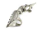   WARRIOR knight armour metal armor knuckle links full finger ring PUNK