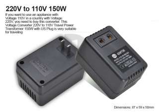 150W Voltage Converter 220V To 110V Travel Power Transformer Adapter 