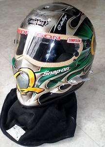 NHRA TONY PEDREGON Used Funny Car Simpson Helmet SIGNED Race Worn 2007 