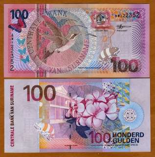 Suriname, 100 Gulden, 2000, P 149 UNC  colorful  