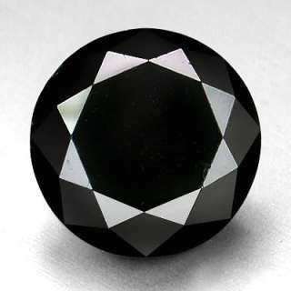 BIG 5.29cts 10.8 mm Jet black Loose Natural Diamond  