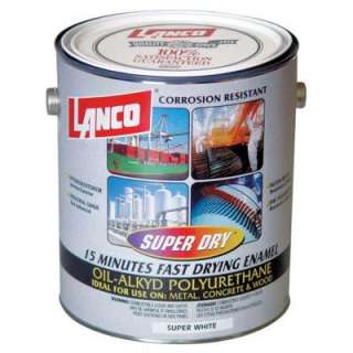 Lanco Super Dry 1 Gal. Oil Alykd Polyurethane Super White Fast Drying 