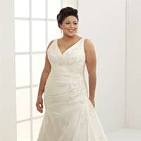 Crisscross Floral Tiered A Line Wedding Dress Size 2 4 6 8 10 12 14 