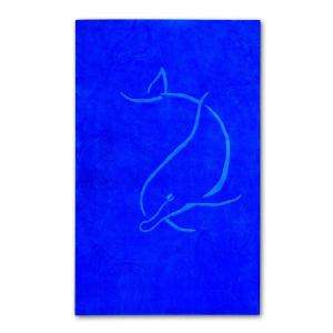   Blue Dolphins Royal and Light Blue 5 ft. x 8 ft. Modacrylic Area Rug