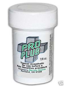 Pro Plus Tattoo Numbing Topical Anesthetic Creme 7/8 oz  