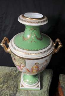 Pair Sevres Porcelain Roman Urns Vases  