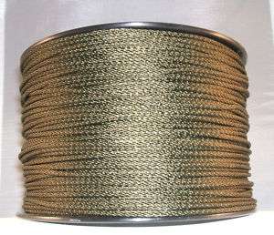 32 x 1000 Solid Braid Olive Drab Polyester Cord USA  