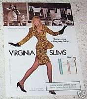 1988 Virginia Slims cigarettes 1 PAGE AD   pumping iron  