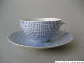 Arzberg 2000 Bast Azur Blau Löffelhardt 1 Teetasse + Untere  