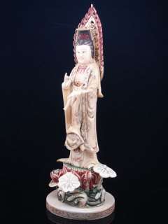 Ship From U.S* 12 Top Quality Ox Bone Hand Crafted Large Kwan Yin 