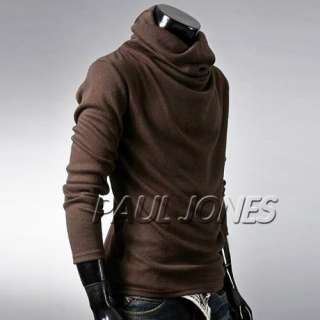 Fashion Designed Mens Casual Longsleeve T shirt Turtleneck Tees IN 