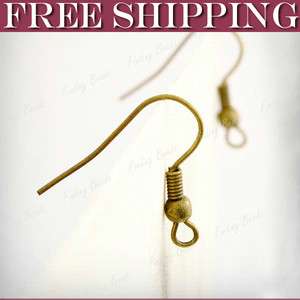 30g Antique Brass Plated Earwires/Hooks Approx 100 EF03  