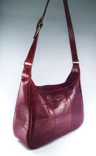 OROTON Lrg LUX 80s VTG Leather Hobo Bag $700 CMP NR MINT Glazed Garnet 