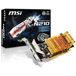 New MSI N210 MD512H 512MB HDMI/VGA/DVI Video Card X8GP8 816909064025 