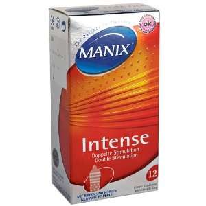 Manix Intense 12 Kondome mit Rippen und Noppen  Drogerie 