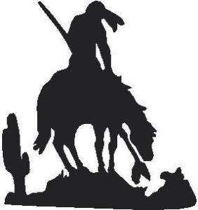 END OF THE TRAIL HORSE LANCE VINYL DECAL STICKER 89 1  