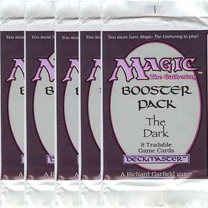 MAGIC THE GATHERING THE DARK BOOSTERS *** LOT OF 5 PACKS ***  