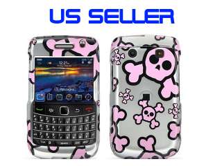 Pink Skull Hard Case Cover Blackberry Bold 3 9700 9780  
