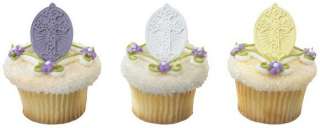 Inspirational Cross Cake Cupcake Ring Decoration Toppers Party Favors 