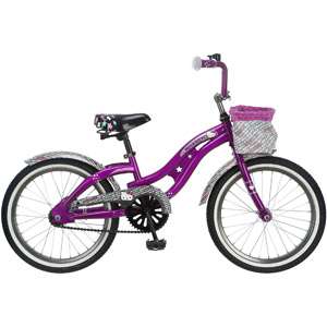 Hello Kitty 18 Girls Cruiser Bike Cute Purple Basket Bicycle  