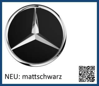   Mercedes Radnabenabdeckung Nabendeckel  Stern erhaben in matt schwarz