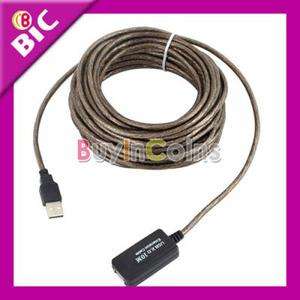 USB 2.0 Extension Repeater Cable 30FT 10M A Male to A Female Data 