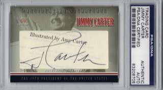Jimmy Carter PRESIDENTIAL Signed Cut CARD #d 1/1 PSA/DNA  