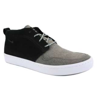   Chukka 517409 011 Mens Laced Canvas & Suede Trainers Black Grey  