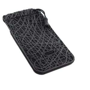Bone Collection Scribble Smartphone Pouch (Black)