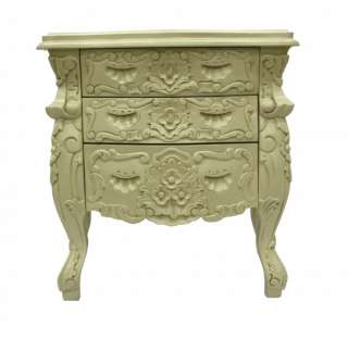 French style rococo furniture ivory bedside hall table ornate baroque 