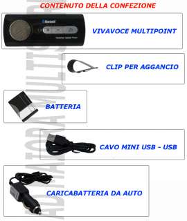   BLUETOOTH DA AUTO MULTIPOINT PER APPLE IPHONE 4S 4 S CELLY ANY4