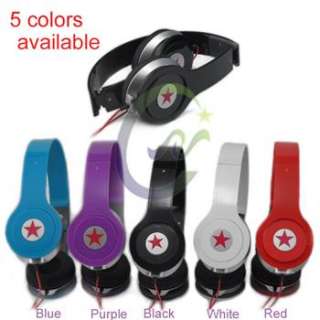 New High Quality Stereo Headphones Earphone Black Headset For DJ PSP 