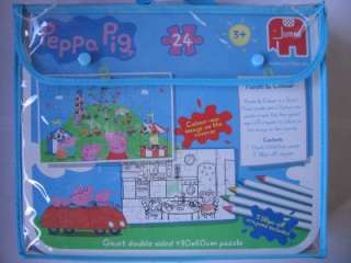 PEPPA PIG Giant Double Sided 24 Piece PUZZLE & COLOUR by JUMBO   BRAND 
