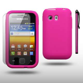 SILICONE CASE FOR SAMSUNG GALAXY Y S5360 + LCD GUARD + STYLUS   HOT 