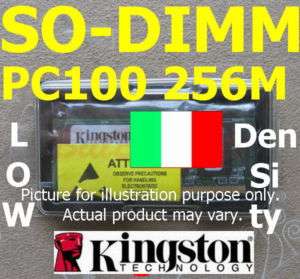 KINGSTON (256MB RAM) SODIMM 144PIN PC100 SDRAM 16chip LOW DENSITY 