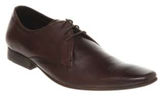 Mens Office Matinee Gibson Brown Leather Formal Shoes  