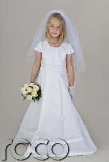 Girls White Communion Dress Flower Girl Wedding Bridesmaid Dresses 6 