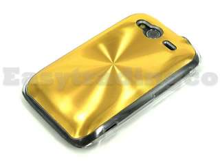 Metal Plated Hard Case Cover HTC Wildfire S A510E Gold  