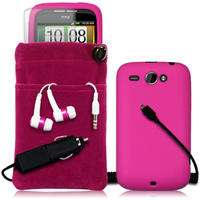 IN 1 ACCESSORY PACK FOR HTC WILDFIRE   HOT PINK  