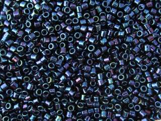   3mm Japanese Toho Treasures Cylinder Beads Navy Blue Iris Metallic #82